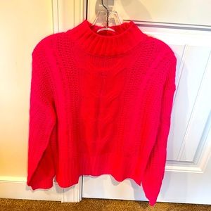 BEAUTIFUL HOT PINK KNIT SWEATER